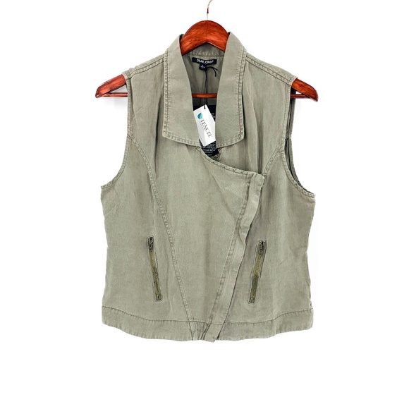 nwt | Dear John Olive Josie Moto Vest Small - Picture 2 of 8